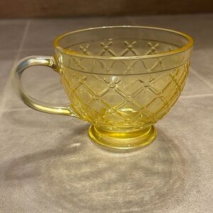 Yellow Glass Teacup